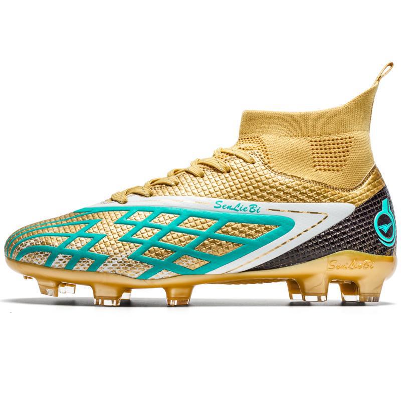 2025 New Cross-Border Tf Broken Nail Youth Artificial Ground Male and Female Student Training Shoes Dropshipping High-Top Soccer Shoes