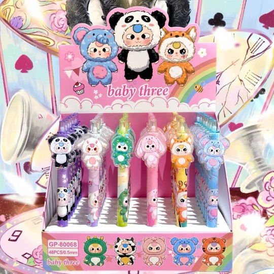 Caza de brujas cartón de dibujos animados K-POP bolígrafo neutro Lumi Zoey imagen de los estudiantes bolígrafo de escritura comercio exterior