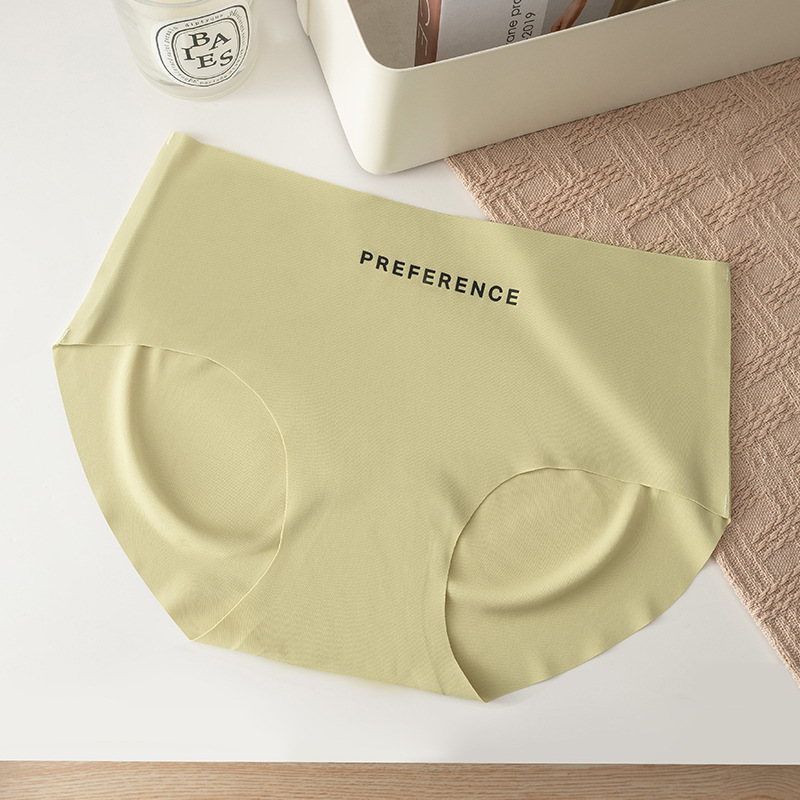 Seda de hielo que no deja marcas señoras cintura media algodón puro antibacteriano entrepierna nude niña estilo deportivo simple yoga mujeres pantalones triangulares internos