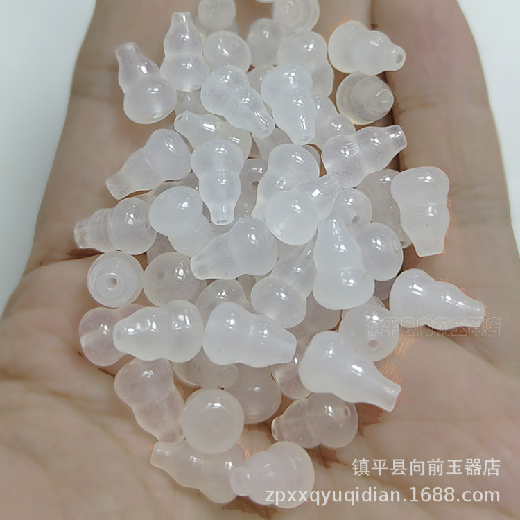 White Jade 8*11 Large Gourd Loose Beads Wholesale DIY Jade Jewelry Accessories Jade Gourd Jade Bracelet Necklace Accessories
