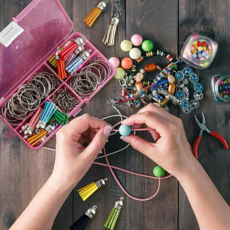 クロスボーダーカラー革タッセル透明アクリルキーホルダーセットパーティーdiyキーギフト|undefined