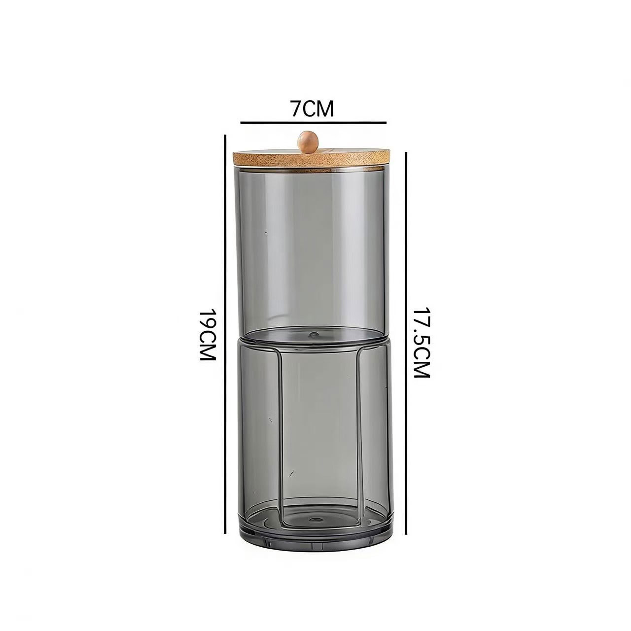 [Tienda de fábrica gris transparente] caja de almacenamiento de algodón acrílico se puede superponer portátil permeable a la ceniza para el almacenamiento de maquillaje doméstico