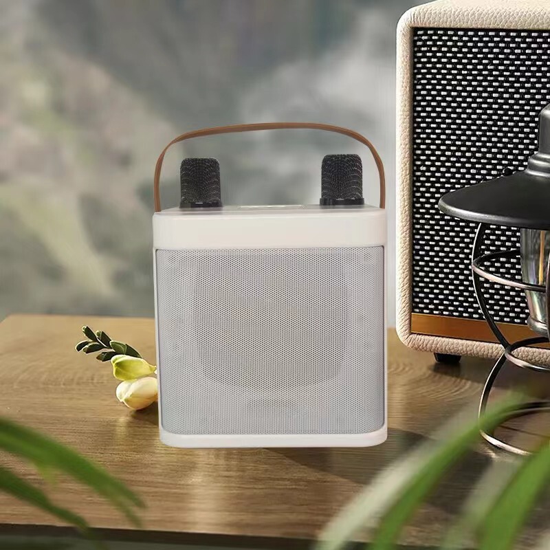 Kd 203携帯bluetoothスピーカー付き家庭KTVデュアルマイク無線マイク携帯電話k歌宝カードオーディオ|undefined