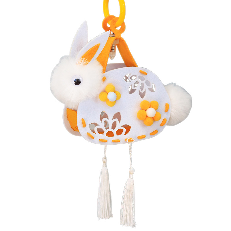 Handheld rabbit, flashlight for kindergarten, materials set, DIY, handicrafts