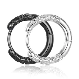 2021 Korean fashion men's and women's earrings copper casting dragon pattern dark line street hip-hop earrings earrings wholesale