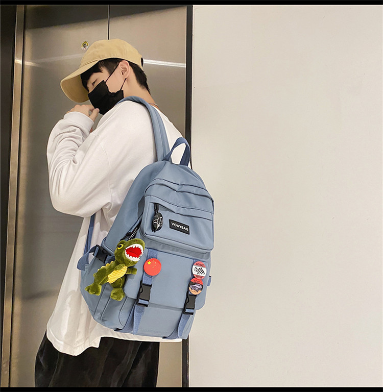 Mochila Femenina Coreana Harajuku Ulzzang Mochila Para Estudiantes De Secundaria Mochila Para Estudiantes De Secundaria De Gran Capacidad Estilo Universitario Ins display picture 7