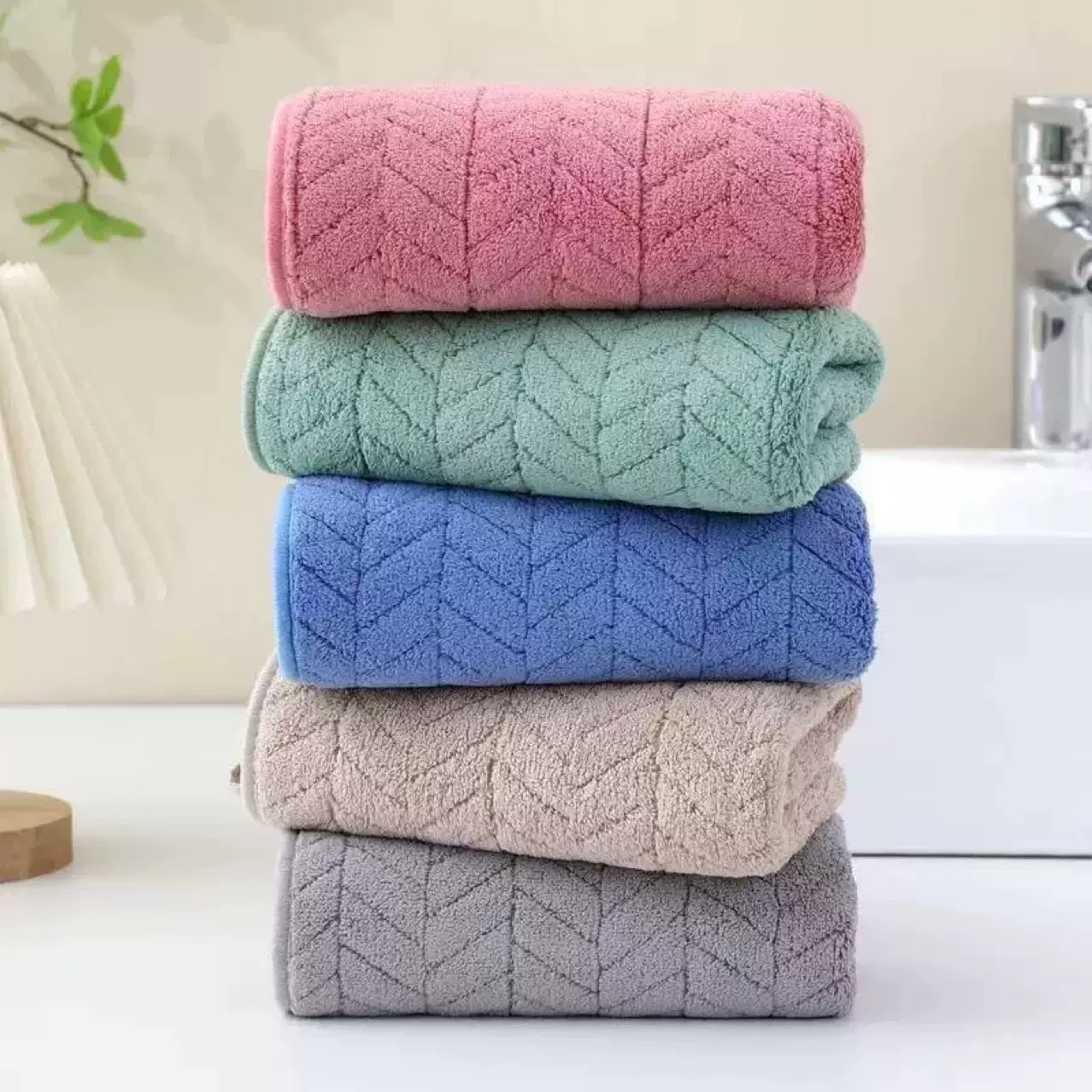 毛巾厂家批发麦穗擦脸巾成人加厚家用珊瑚绒柔软舒适吸水透气毛巾