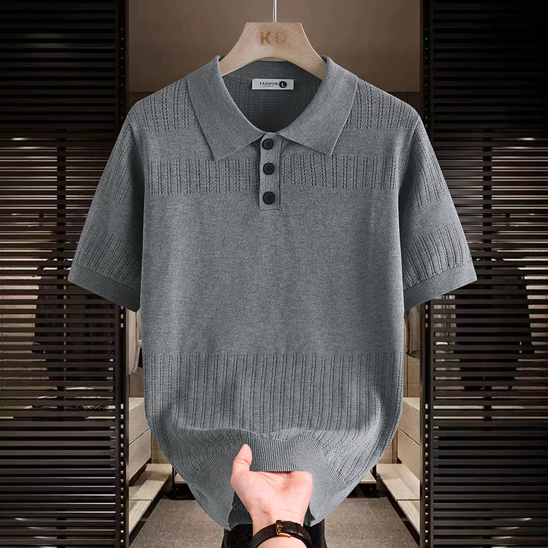 Polo camiseta de punto camiseta de manga corta camiseta de hombre texturas viejas flores comerciales heladas fábrica de verano transfronteriza al por mayor