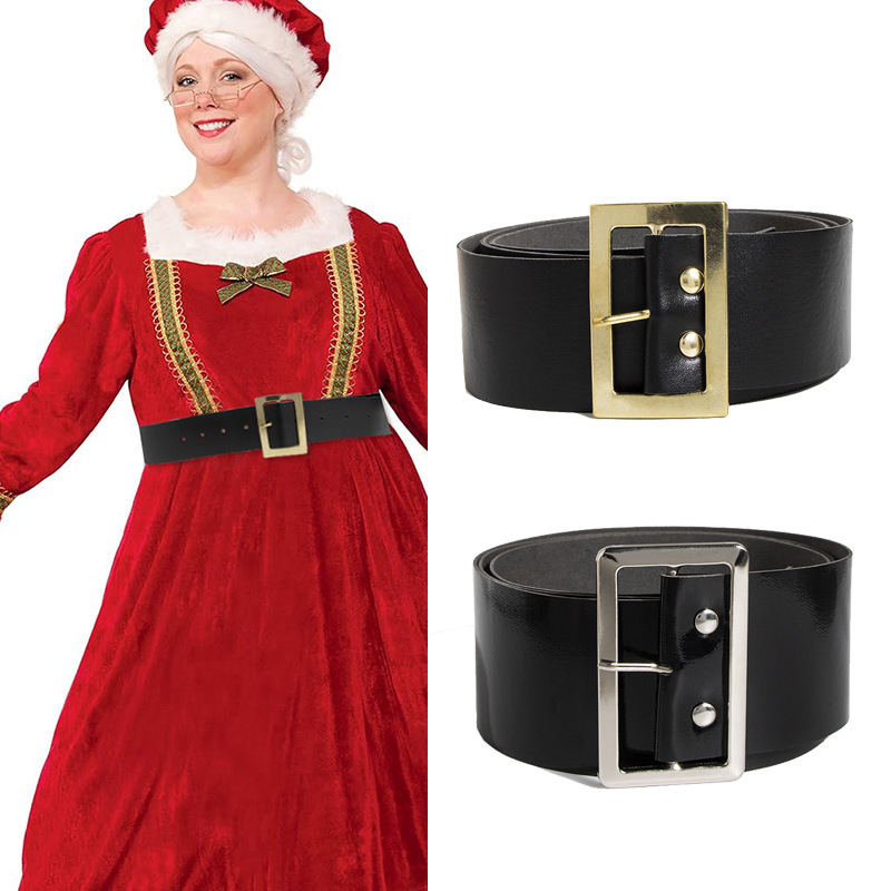 Men's and women's all-match Christmas simple black holiday clothing matching belt in stock disposable cheap belt_voghion.com
