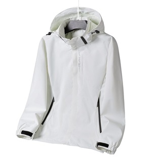 Spring and Autumn Waterproof Anti-fouling Outdoor Sports Thin Jacket plus size Men's Charge Clothes Couple Solid Color Casual Jacket
