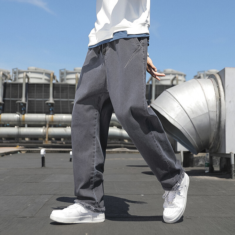 Демисезонные штаны, комплект, джинсы, оверсайз