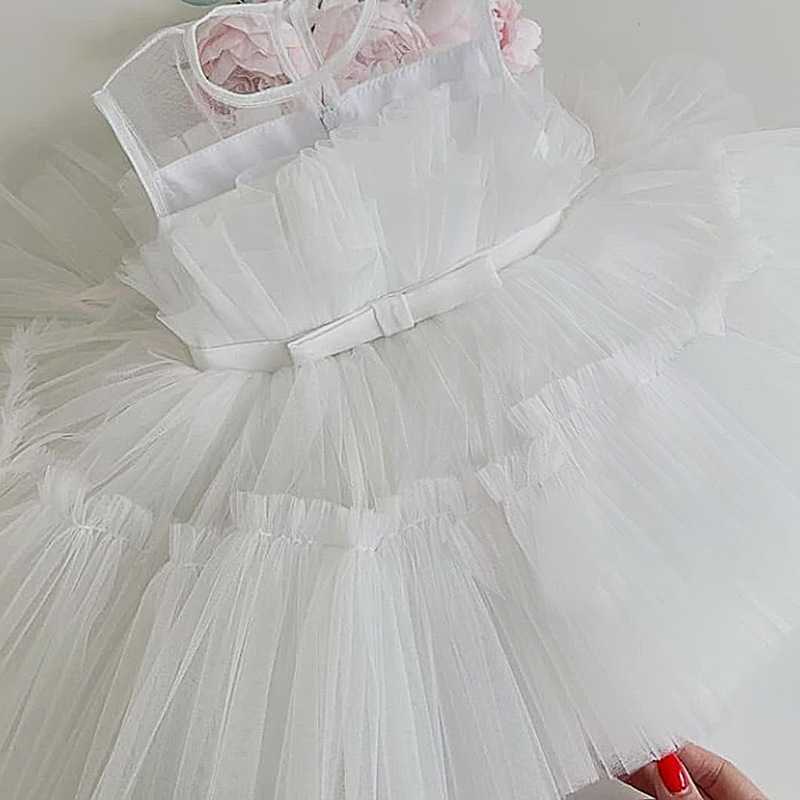 Summer Season Girl'S Gender Fashion Style Fashion Solid Color Cotton Blend Polyester Girls Dresses
