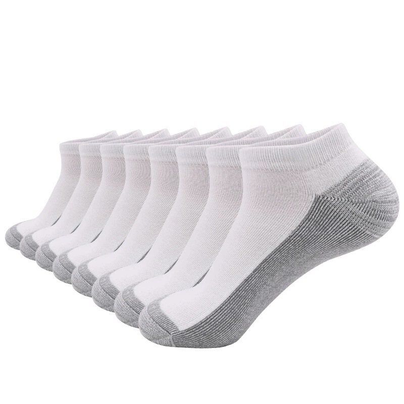 Cross-Border Socks, Professional Sports Socks, Thickened Towel Bottom Running Socks, Elite Training Socks, Black and White Gray Color Matching Men's Socks