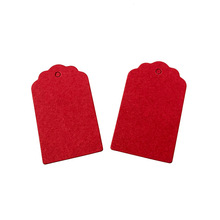 红色卡纸小吊牌 空白纸卡现货 衣服商标男女内衣服装吊牌标签制作