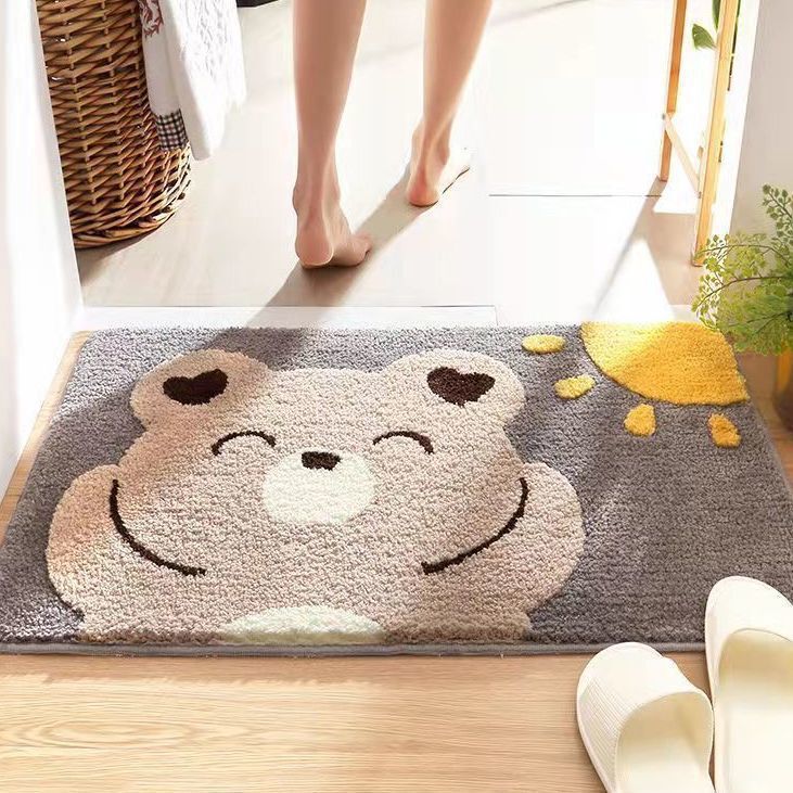 Cute Cartoon Animation Cashmere Absorbent Floor Mat Household Toilet Door Non-Slip Foot Mat Dirty-Resistant Door Mat Cute Cartoon Animation Cashmere Absorbent Floor Mat Household Toilet Door Non-Slip Foot Mat Dirty-Resistant Door Mat