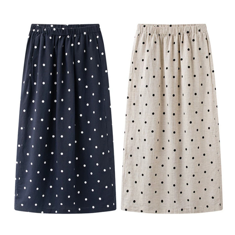 Stylish Korean-Style Polka Dot Skirt for Women, 2026 Summer New High-Waisted, Drapey, Slimming, Casual, Versatile Mid-Length Skirt Stylish Korean-Style Polka Dot Skirt for Women, 2026 Summer New High-Waisted, Drapey, Slimming, Casual, Versatile Mid-Length Skirt