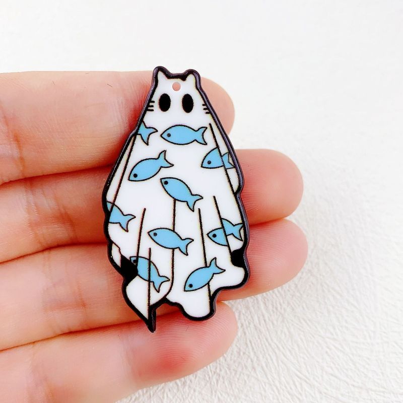 クロスボーダーの人気アクリル両面プリントカラーゴーストハロウィンシリーズはDIYアクセサリーのペンダントを飾ります。|undefined