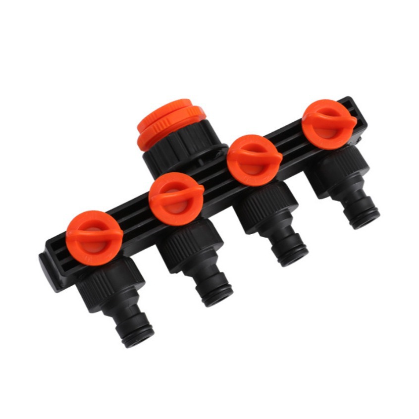 SNJUE jardín jardinería plástico hogar Válvula de cuatro vías derivación riego flor uno-cuatro pezón conector