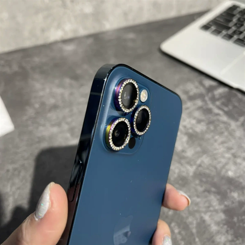 Защитное стекло для объективов (Apple iPhone 17 Pro), стальная окантовка + закалённая плёнка, 1,5 мм