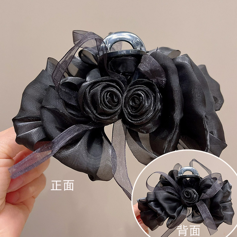 18번 블랙 AB 로즈 클라우드 헤어 클립