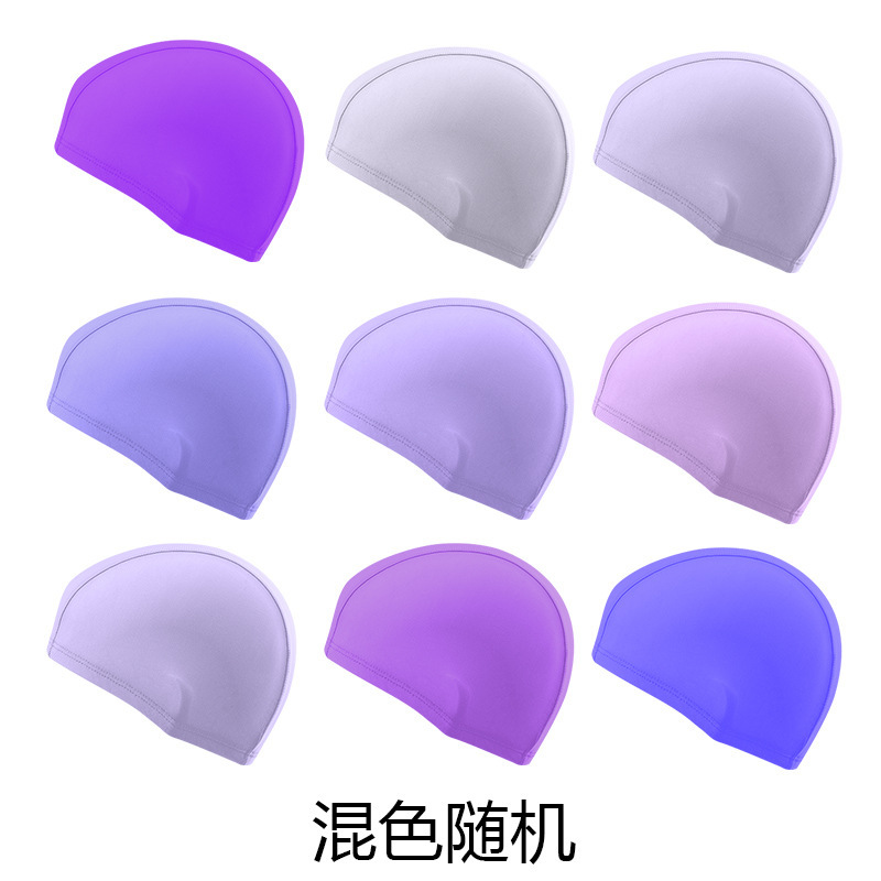 水泳帽 大人用 布製水泳帽 ポリエステル ナイロン 四針六糸 男女兼用 大きめサイズ 水泳用 紙カード付き|undefined