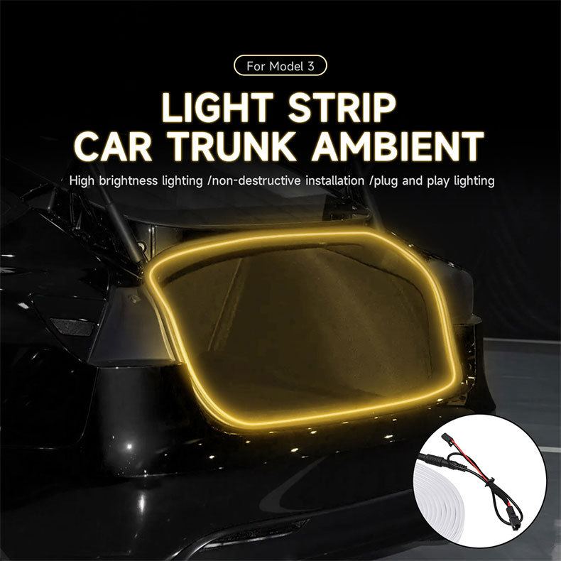 Suitable for Tesla Huanxin Edition model3 Trunk Lamp Huanxin Y Front Box Atmosphere Lamp Car Decorative Lamp
