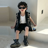 Жилет для мальчиков, летнее детское трендовое модное платье, детская одежда, в корейском стиле