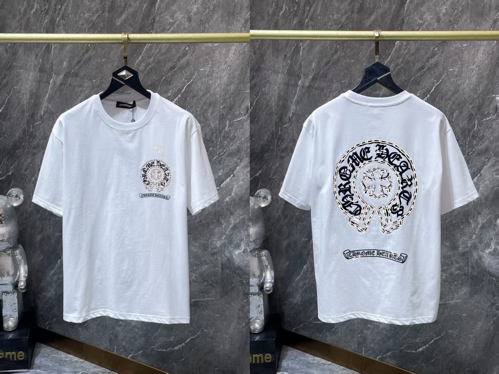 Chrome Heart 24 nuevo Crocodile de verano de moda europea y americana camiseta de manga corta para hombres y mujeres