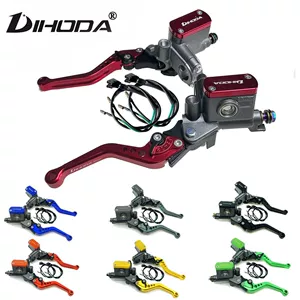 Universal modified hydraulic brake master cylinder for motorcycles and electric bikes with six-speed adjustable handle and power-off switch