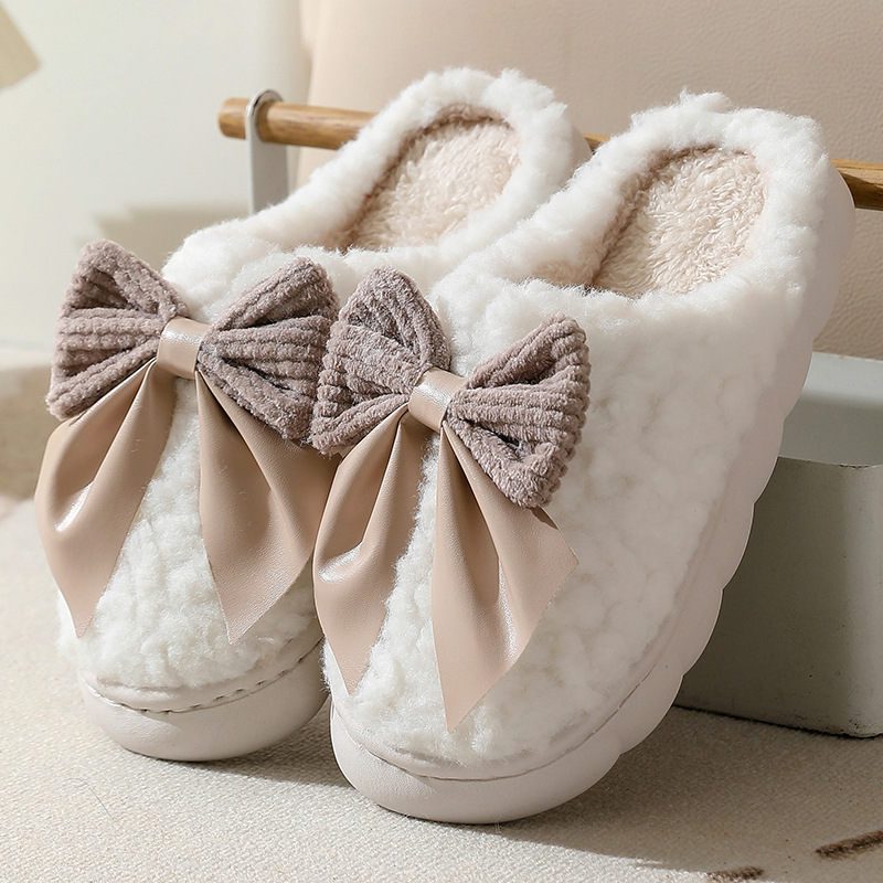 thumbnail image 1 of Nuevas zapatillas de algodón de invierno para mujer, zapatillas de algodón de felpa y terciopelo para el hogar, zapatillas de algodón cálidas para interiores con suela gruesa para parejas, zapatillas, 1 of 5