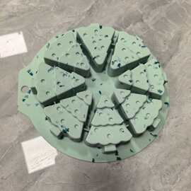 圆形分块8连圣诞树形硅胶模 巧克力蛋糕冰格模
