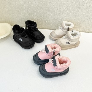 Baby Snow Boots 2024 New Winter Thickened Warm Short Toddler Shoes for Boys and Girls