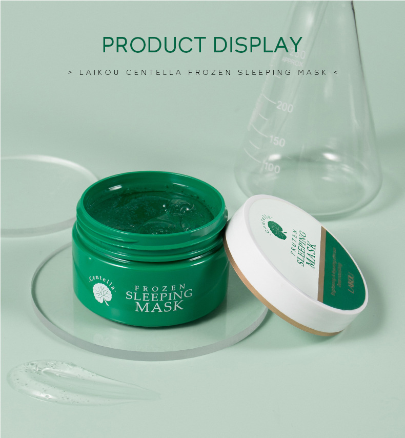 Wholesale cross-border LAIKOU Centella asiatica frozen Mask 100g application-based sleeping mask Hydrating Moisturizing Cleansing mask undefined