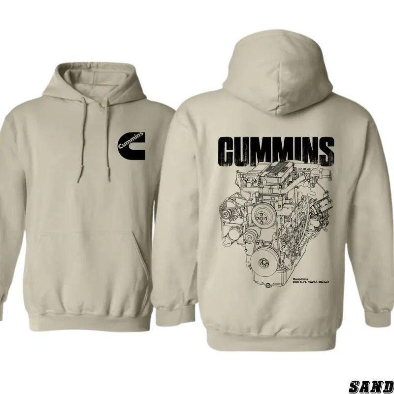 Cross-Border European Size Pure Cotton Sweatshirt Cummins Engine Graphic Hoodie for Gearheads Cross-Border European Size Pure Cotton Sweatshirt Cummins Engine Graphic Hoodie for Gearheads
