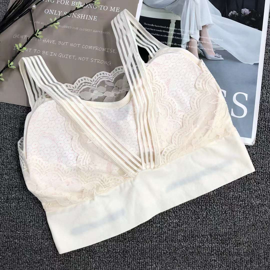 Nuevo cordón elástico de alta calidad belleza espalda chaleco las mujeres sin hilos yoga sujetador ropa interior deportiva al por mayor