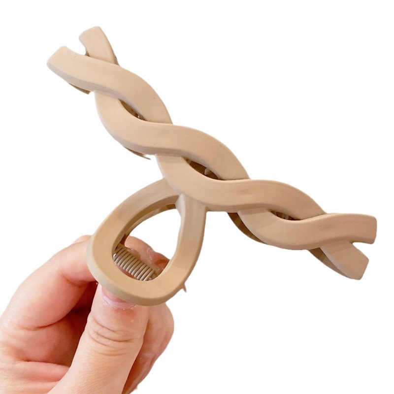 Pinza de pelo acrílica grande para mujer, estilo elegante, pinza de tiburón versátil para cabello abundante