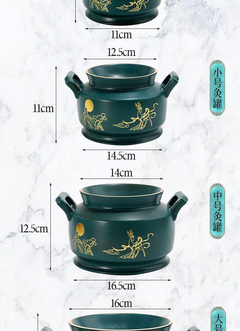 Bian Stone Moxibustion Jar Large Navel Cupping Tool with Towel and Charcoal Column Set for Spa and Home Warming Therapy preparation