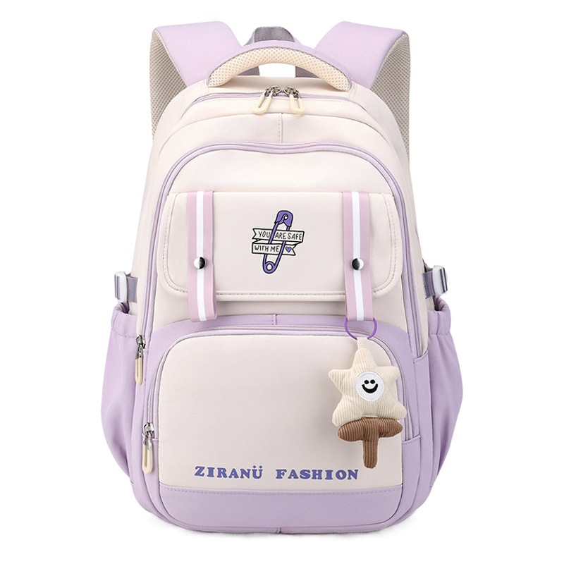 Peces naturales nuevos niños de la escuela primaria de Grado tres a seis mochila estudiante universitario chica estudiante de secundaria