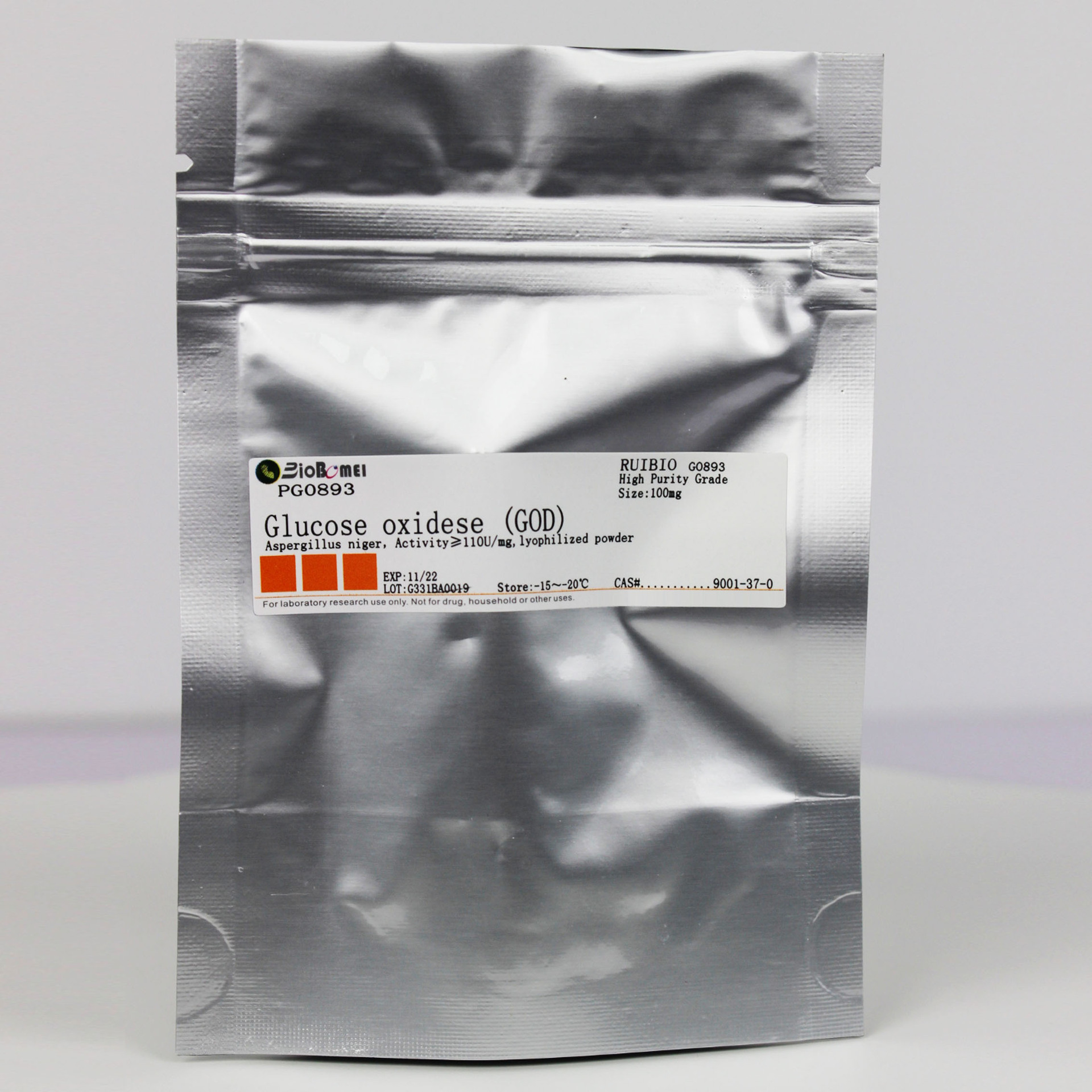 葡萄糖氧化酶(GOD) ≥100U/mg  科研实验试剂CAS:9001-37-0