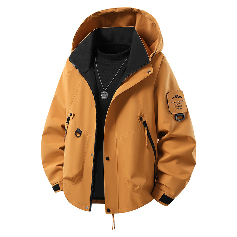 2025 New Casual Jacket Men's Outdoor Workwear Jacket Men's Couple Jacket 8053 Single-Impact Cycling Jacket Windbreaker