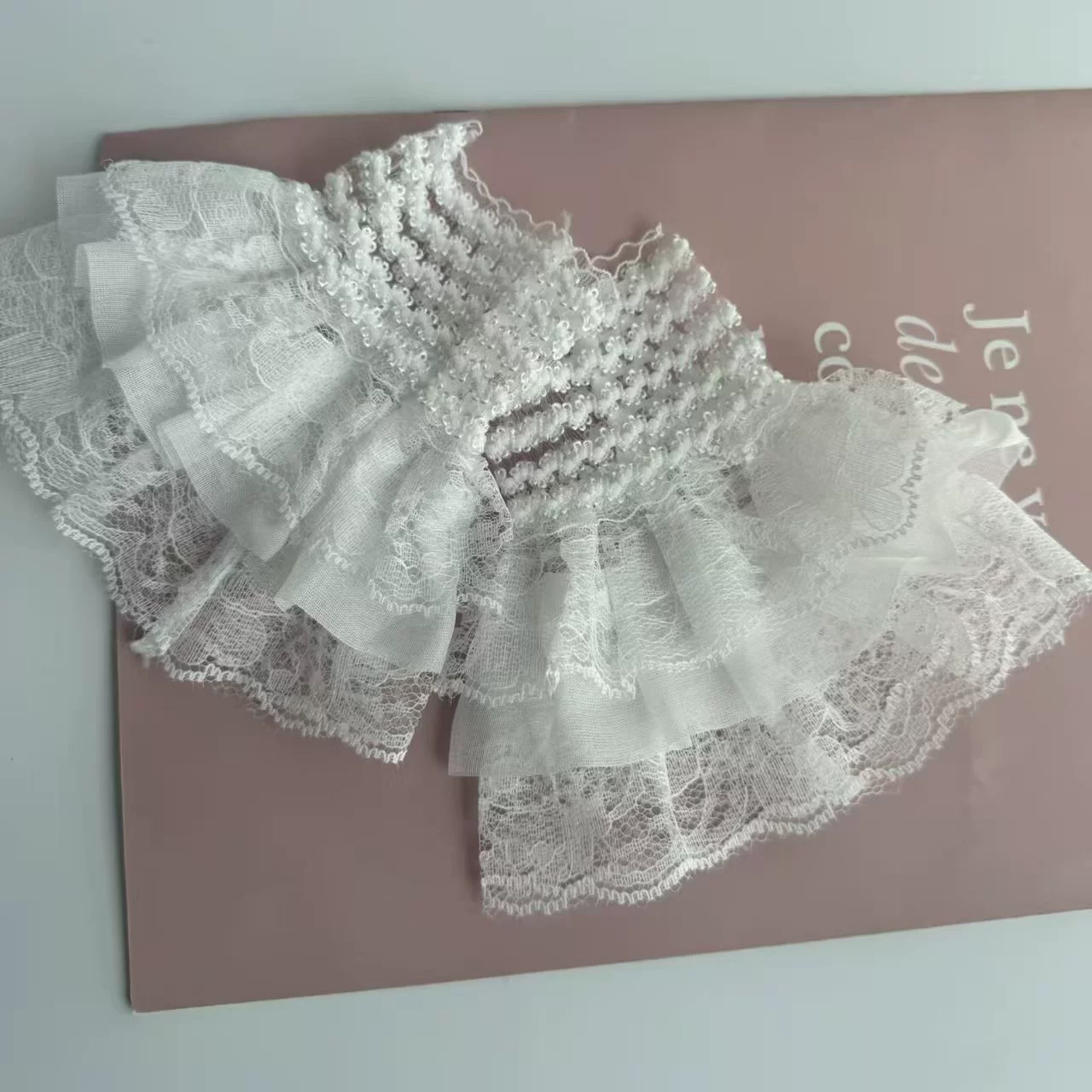 Короткие кружевные манжеты для запястья, аксессуары Lolita, японский soft-girl стиль, T13 чёрный/белый