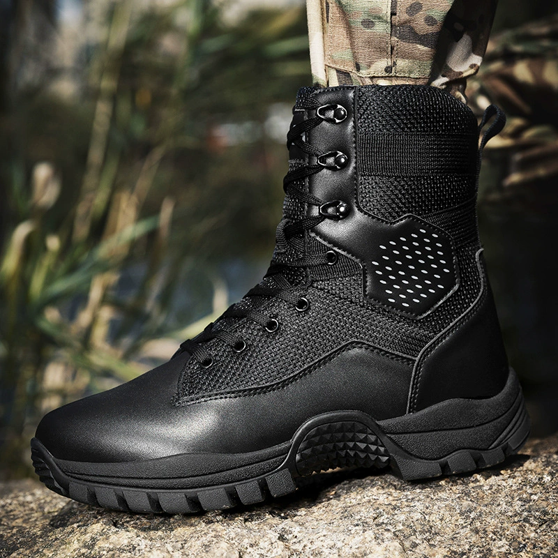 Men's Hiking Boots High-Top Demi-Season Climbing Shoes for Outdoor Leisure Black or Sand WN-305-1