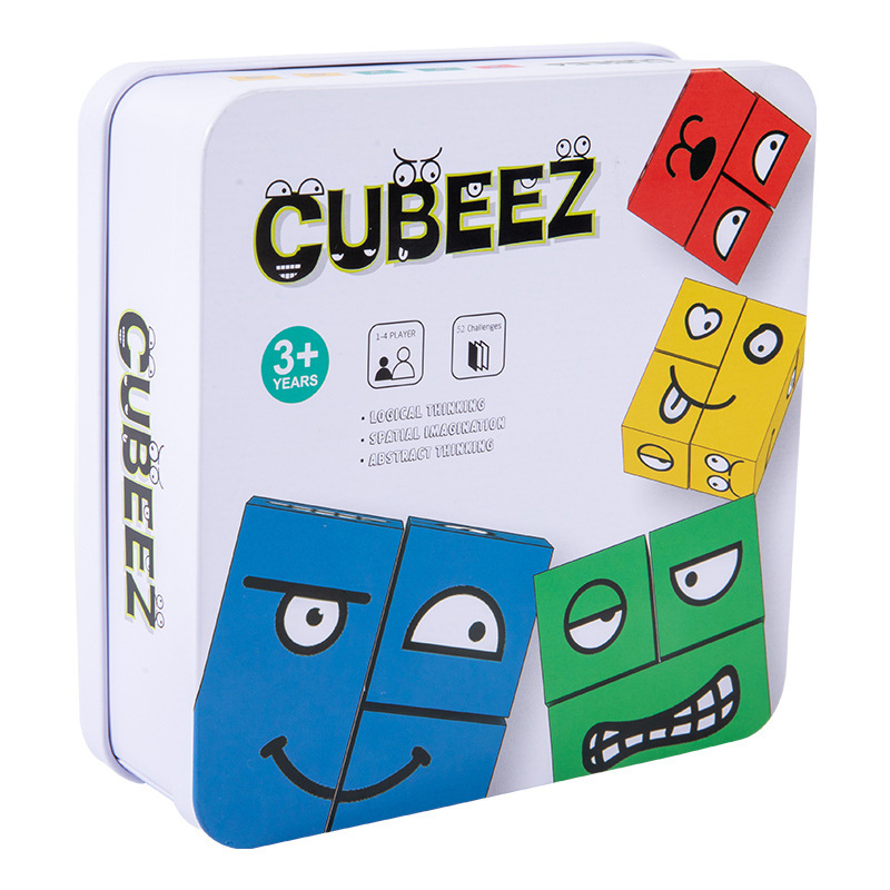 Bloques de construcción de cubos que cambian la cara desarrollo de inteligencia para bebés divertido juego de mesa pensamiento geométrico tridimensional entrenamiento juguetes educativos para niños
