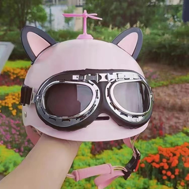 핑크 - 블랙 핑크 고양이 귀 - 선글라스