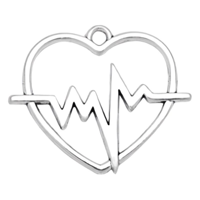 AliExpress wish cross-border hot selling vintage love ECG alloy jewelry accessories earrings bracelet necklace pendant
