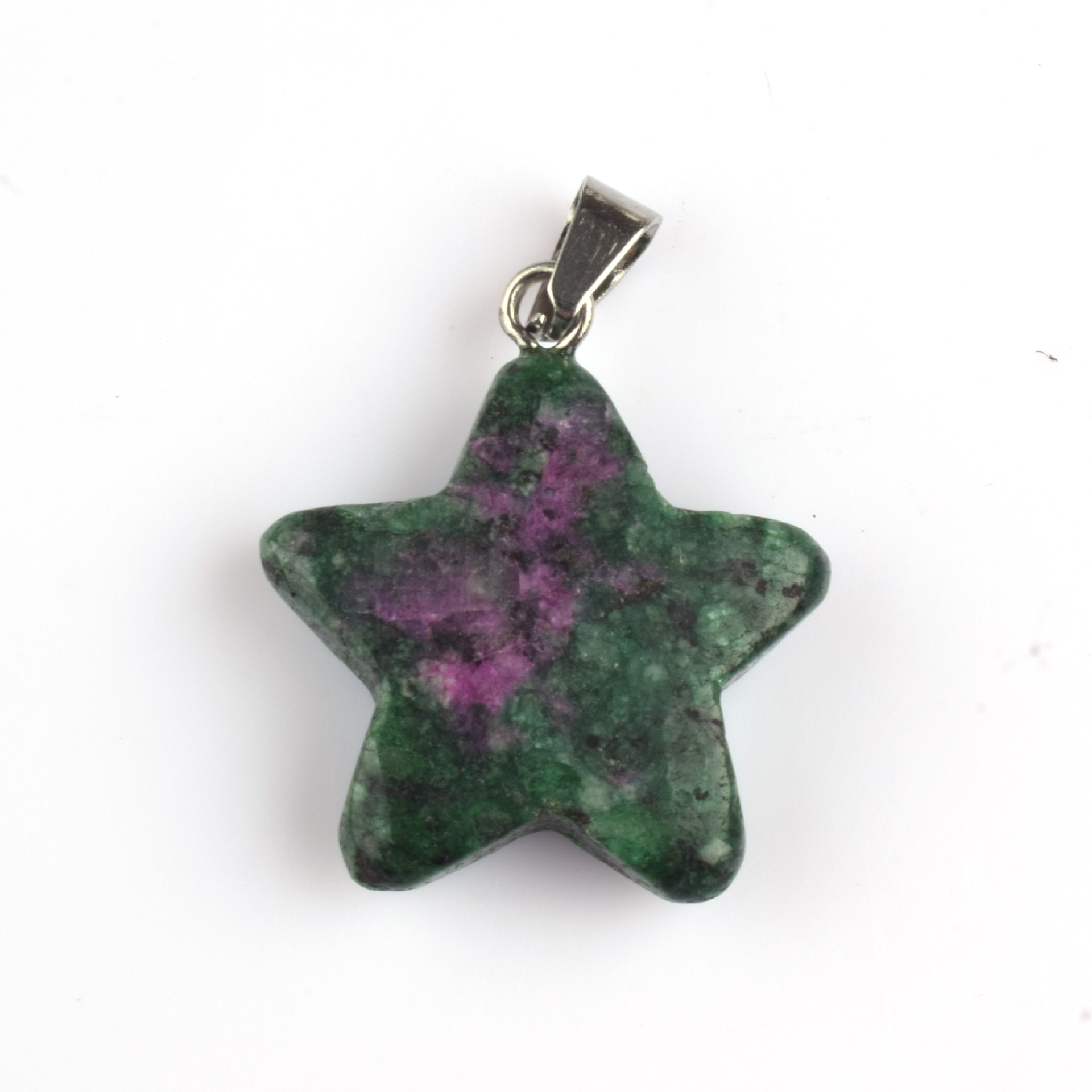 Colgante de piedra de estrella de color natural colgante de amatista de estrella de color pentagramas colgante de estrella de cielo colgante DIY joyas artículos