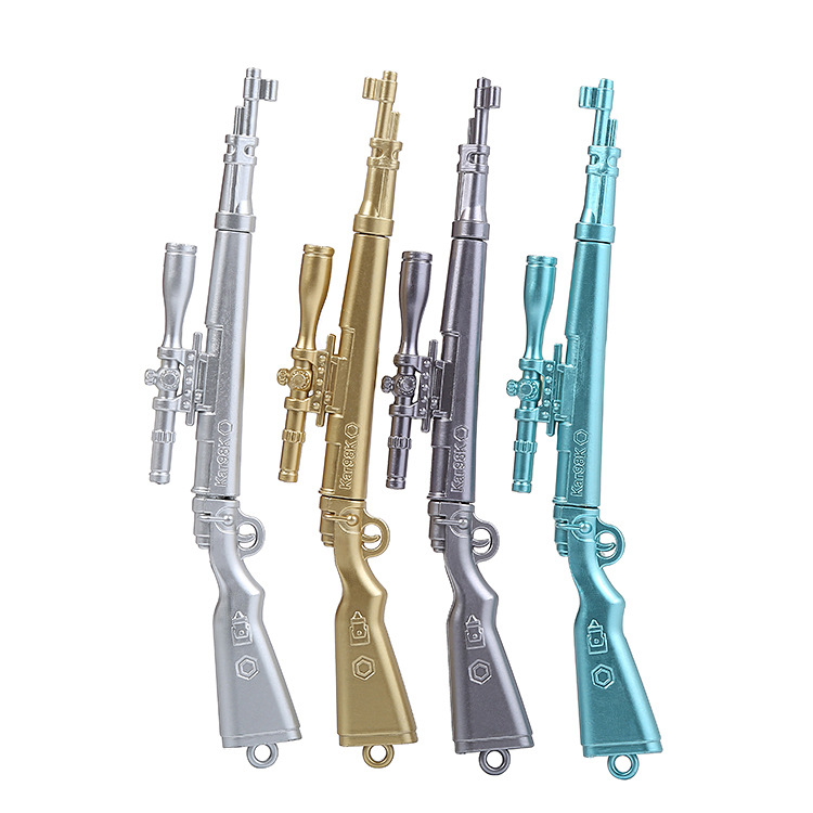 Pluma de góner de rifle creativo Pluma a base de agua negra coreana Papelería de aprendizaje lindo Material de oficina Bolígrafo personalizado