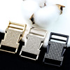 Metal buckle with clasp, belt, bag, card holder, trend clothing, decorations, 25mm, wholesale