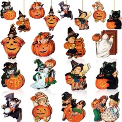クロスボーダー新製品レトロハロウィン木製装飾品ハロウィンツリーハンギングパーティー小道具用品家の装飾