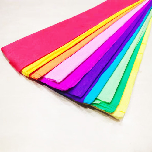 Manufacturer wholesale colorful crepe paper DIY paper flowers kindergarten handmade origami roses children's handmade materials